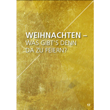 Themenflyer Landeskirche Nr. 17 | Weihnachten - Was gibt's denn da zu Feiern? (50er Pack)