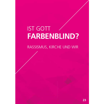 Themenflyer Landeskirche Nr. 23 | Ist Gott farbenblind? Rassismus, die Kirche und wir (50er Pack)
