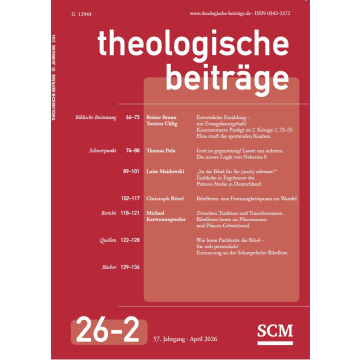 Theologische Beiträge Mnigeschenkabo print 1 Jahr
