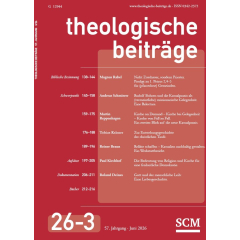 Theologische Beitr&auml;ge Mnigeschenkabo print 1 Jahr